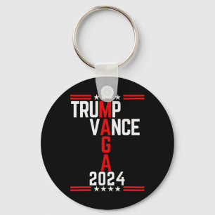 Porte-clés Clic Trump Vance 2024 Retro Stripe Trump Jd Vance