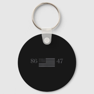 Porte-clés Clic Vintage 80s Style 86 47 Anti Trump 8647