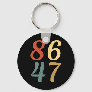 Porte-clés Clic Vintage Style 80 86 47 Anti Trump 8647