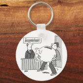 Porte-clés Client comptable avec énorme banque Piggy (Recto)