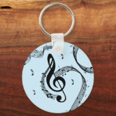 Porte-clés Climacic G Clef Music Blue (Recto)