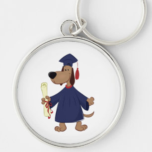 Porte-clés Clipart de graduation de chien