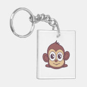 Porte-clés Clipart de singe mignon (Devant gauche)