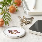 Porte-clés Clipart de singe mignon (Côté)