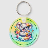 Porte-clés Clipart de sublimation de koala d'été-97702 (Verso)