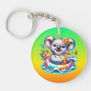 Porte-clés Clipart de sublimation de koala d'été-97702