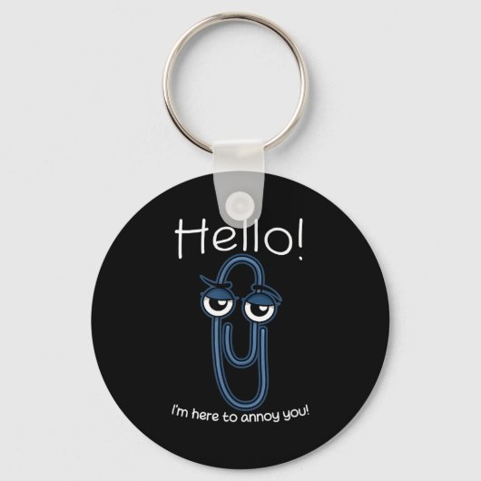 Porte-clés Clippy Paper Clip Funny Meme Page Note Sarcastic  (Recto)
