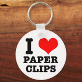 Porte-clés Clips papier I HEART (LOVE) (Recto)