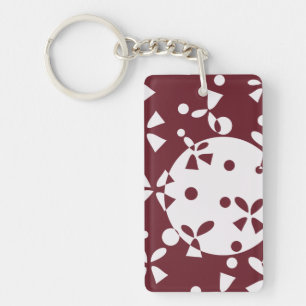 Porte-clés Cloche de Noël Rouge et Blanc Motif de Fêtes