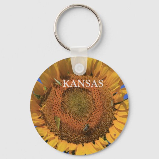 Porte-clés Closeup de tournesol du Kansas (Recto)