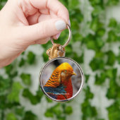 Porte-clés Closeup étonnant de Red Golden Pheasant Gamebird (Main)