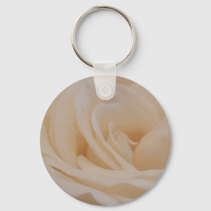 Porte-clés Closeup Rose couleur crème