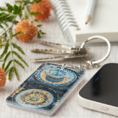 Porte-clés Closeup sur l'horloge astronomique de Prague (Devant droit)