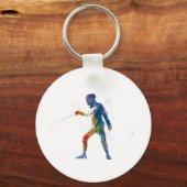 Porte-clés clôture d'aquarelle (Recto)