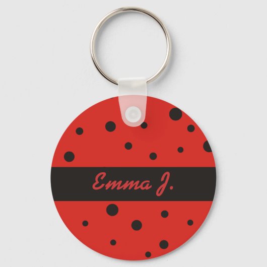 Porte-clés Clôtures de nom personnalisées du Motif Ladybug (Recto)