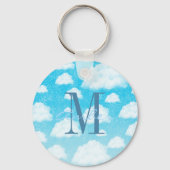 Porte-clés Clou blanc dégradé de ciel bleu Porte - clé person (Recto)