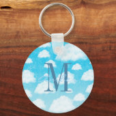 Porte-clés Clou blanc dégradé de ciel bleu Porte - clé person (Recto)