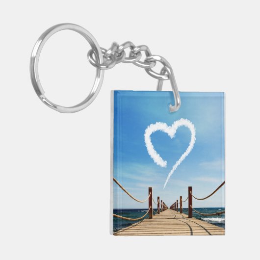 Porte-clés Cloud en forme de coeur sans fin (Devant gauche)