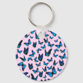 Porte-clés cloud of blue butterflies (Verso)