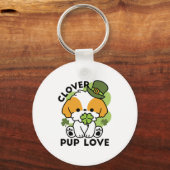 Porte-clés Clover Pup Love - St. Patrick's Day Chien Design (Verso)