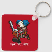 Porte-clés Clown à tronçonneuse colorée Halloween Horreur Des (Dos)
