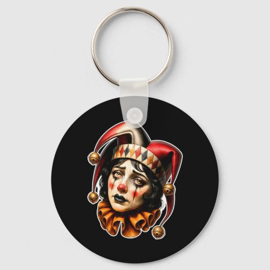 Porte-clés Clown Bouffon Triste (Recto)