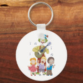 Porte-clés Clown Jouant La Guitare (Recto)