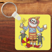 Porte-clés Clown Singe Chaussette (Recto)