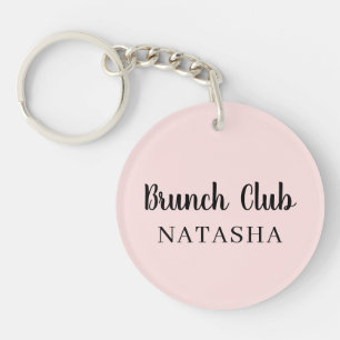 Porte-clés Club Brunch Écriture Manuscrite Personnalisée Ro
