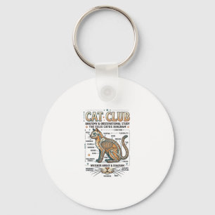 Porte-clés Club Chat Anatomie du Chat Diagramme Scientifique 