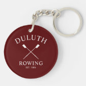Porte-clés Club d'aviron classique (Dos)