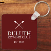Porte-clés Club d'aviron classique (Verso)
