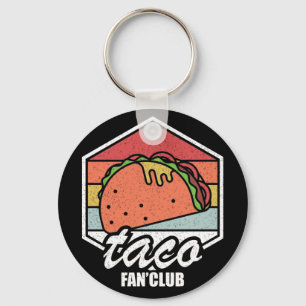Porte-clés club de fans de tacos amateurs de tacos vintage po