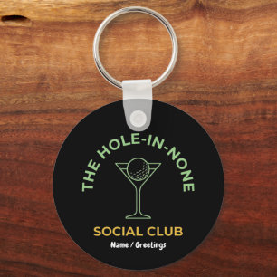 Porte-clés Club de golf drôle et social Humour Trou-en-Rien M