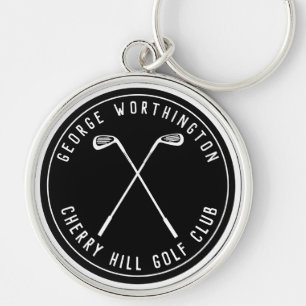Porte-clés Club de golf personnalisé classique noir