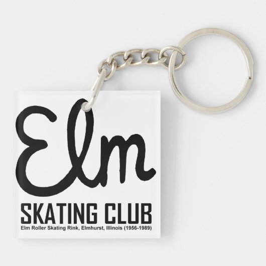 Porte-clés Club de patinage d'orme, Elmhurst, l'Illinois (Dos)