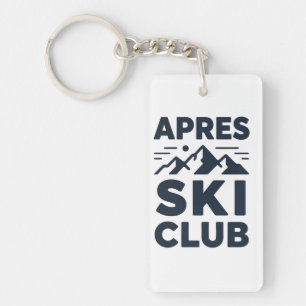 Porte-clés Club de ski après-ski Logo Montagne - Hiver person