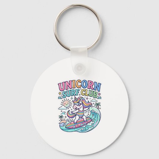 Porte-clés Club de surf Licorne (Recto)