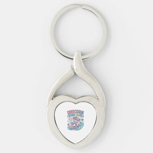 Porte-clés Club de surf Licorne (Devant)