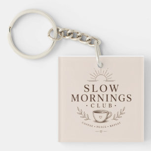 Porte-clés Club des matins tranquilles esthétique cosy design