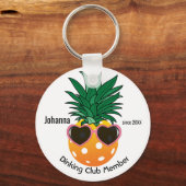 Porte-clés Club Dinking personnalisable, ananas Pickleball (Recto)