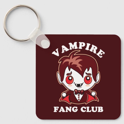 Porte-clés Club Fang | Pun Drôle Et Vampire Mignons (Recto)