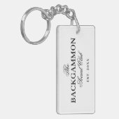 Porte-clés Club Social de Backgammon Blanc (Devant gauche)