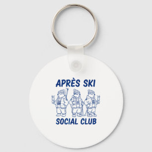Porte-clés Club social de ski après-ski ours polaires drôles