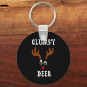 Porte-clés Clumsy Christmas Reindeer Angler Hunt Deer Elk  (Recto)