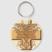 Porte-clés CNA Caduceus custom name Keychain (Recto)