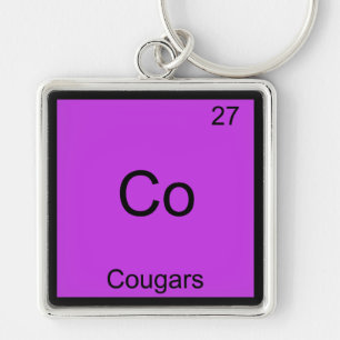 Porte-clés Co - Cougars Élement Drôle Tee Symbole Chimie