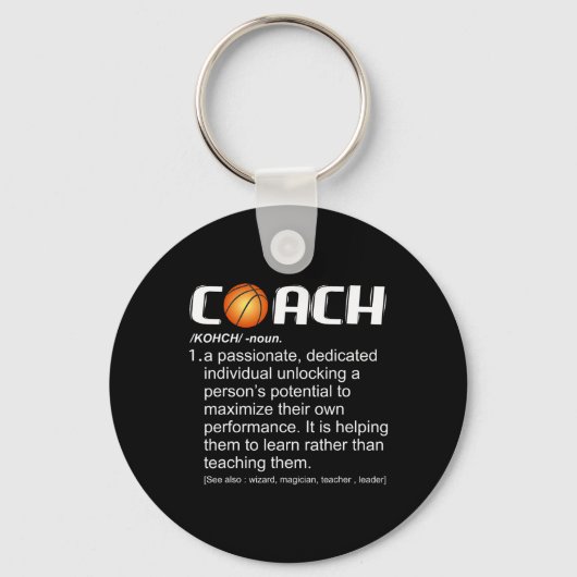 Porte-clés Coach Bysketbyll Coaching Cadeau (Recto)
