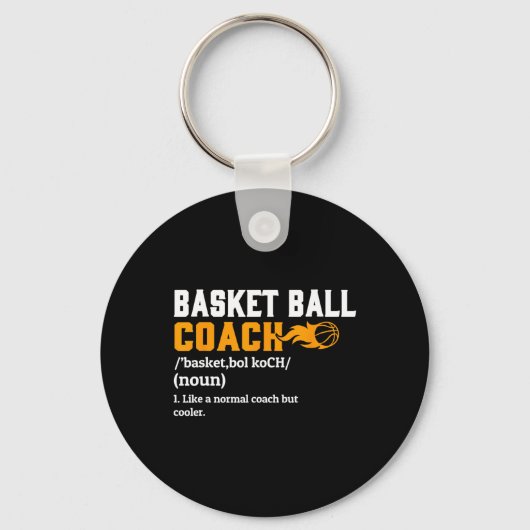 Porte-clés Coach de basketball Définition de jeu-cadeau Fun B (Recto)