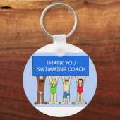 Porte-clés Coach de natation Merci (Recto)